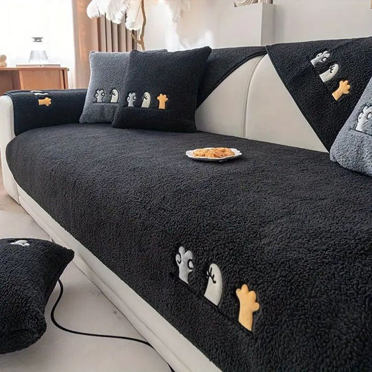 Couch Cover/Sofa Covers, Anti Slip Sofa Slipcover (Black)