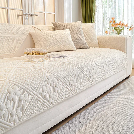MAT ULTRASONIC SUPER SOFT SOFA COVERS BEIGE SKIN